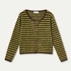 Cardigan rayé vert et marron COMPANIA FANTASTICA 63C/10238