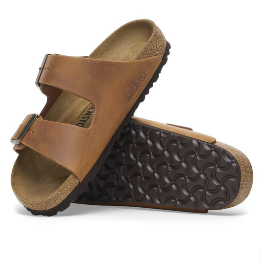 SANDALES - BIRKENSTOCK - ARIZONA - CUIR HUILÉ COGNAC - 1028272 (#169)