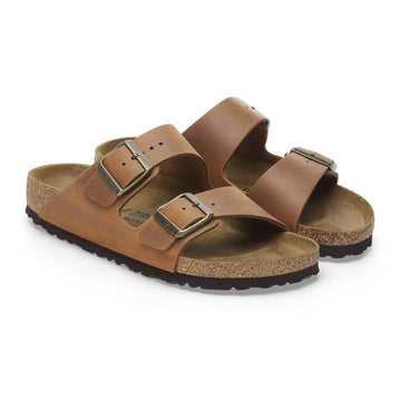 SANDALES - BIRKENSTOCK - ARIZONA - CUIR HUILÉ COGNAC - 1028272 (#169)