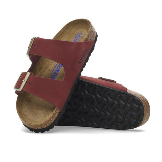 SANDALES - BIRKENSTOCK - ARIZONA - NUBUCK - 102669 (#179) ROUGE FONCÉ
