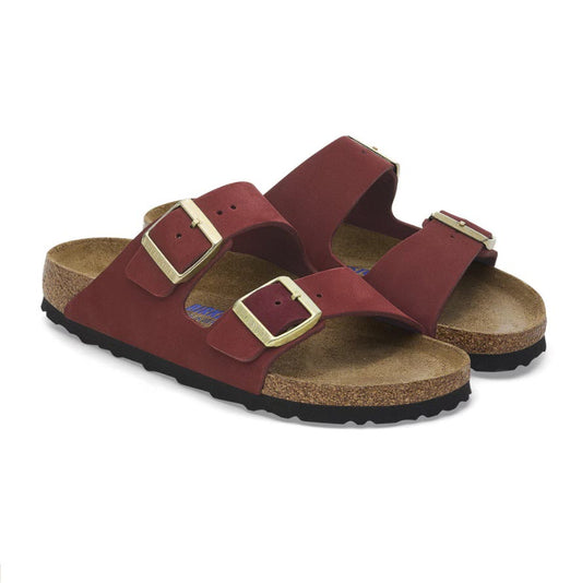 SANDALES - BIRKENSTOCK - ARIZONA - NUBUCK - 102669 (#179) ROUGE FONCÉ