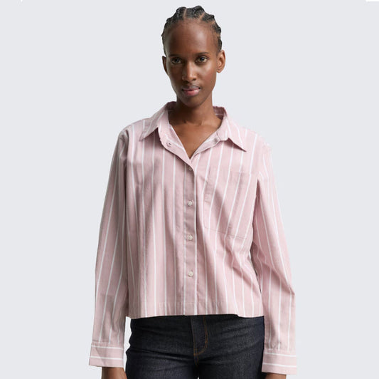 CHEMISE COUPE BOXY - TOM TAILOR - L1047609-38419 - RAYÉ ROSE