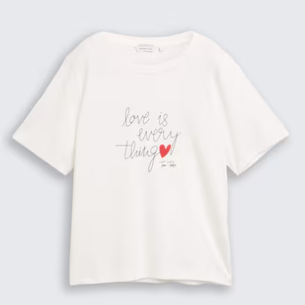 T-shirt Femme Blanc Tom Tailor 1050426-10315