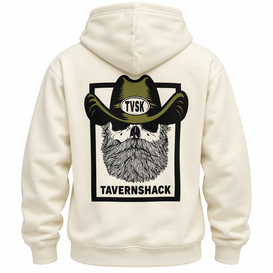 TAVERNSHACK - HOODIE IVORY- COW-BOY - TVK12 - PRINT 2 COULEURS