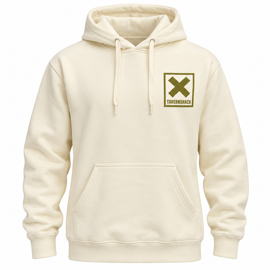 TAVERNSHACK - HOODIE IVORY- COW-BOY - TVK12 - PRINT 2 COULEURS