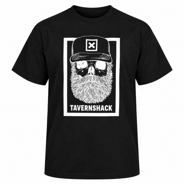 TAVERNSHACK - T-SHIRT NOIR LOGO ORIGINAL BLANC