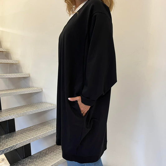 T-Shirt Robe col V Wendy Trendy #225391 Noir