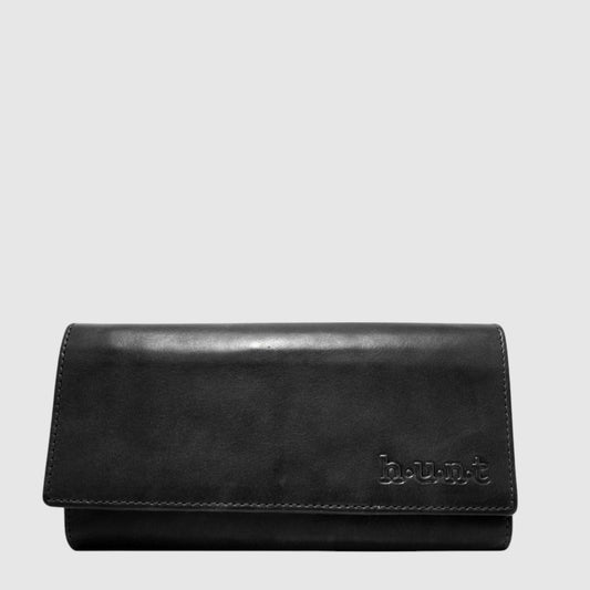 PORTE MONNAIE EN CUIR – RFID - HUNT – HU204740-80 NOIR