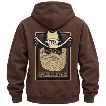 TAVERNSHACK - HOODIE BRUN - COW-BOY - TVK12 - PRINT 2 COULEURS