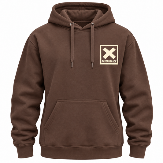 TAVERNSHACK - HOODIE BRUN - COW-BOY - TVK12 - PRINT 2 COULEURS