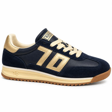 Soulier femme BACK70 Jogger Spongy Bleu / Gold #14