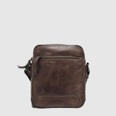 THE TREND – SAC A MAIN CUIR – CROSSBODY – 22372-151 - BRUN FONCÉ