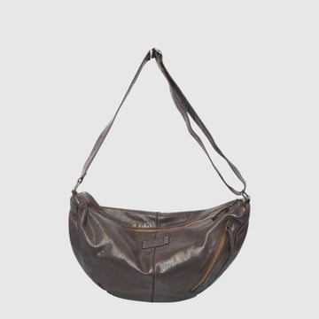 THE TREND – SAC BANDOUILIERE CUIR – FERULA – 22783-151 - BRUN FONCÉ