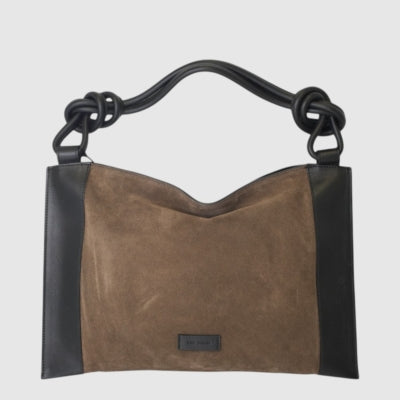 THE TREND - SAC A MAIN - CUIR ET SUEDE - GINESTRA - 2660705-160 - TAUPE