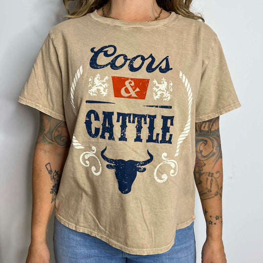 T-Shirt Coors Cattle Hrt & Luv FV59 Beige
