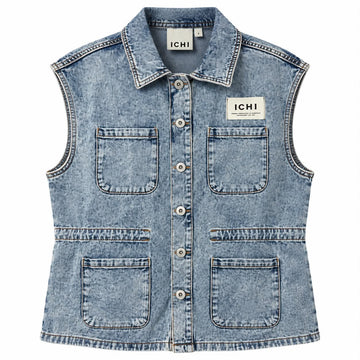 Veste sans manche ICHI 20126046 Denim