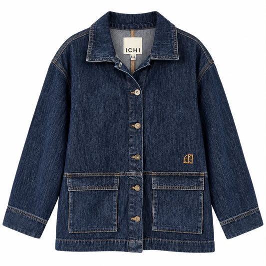 Jacket de Jeans ICHI 20126747 denim auhtentique blue