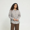 Chemise Manche Longue 20126235 Brun / Beige / Bleu Pale