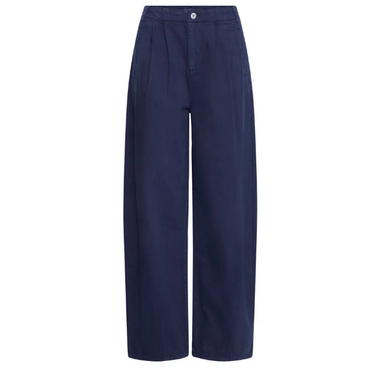 Pantalon en coton bleu ICHI 20126491