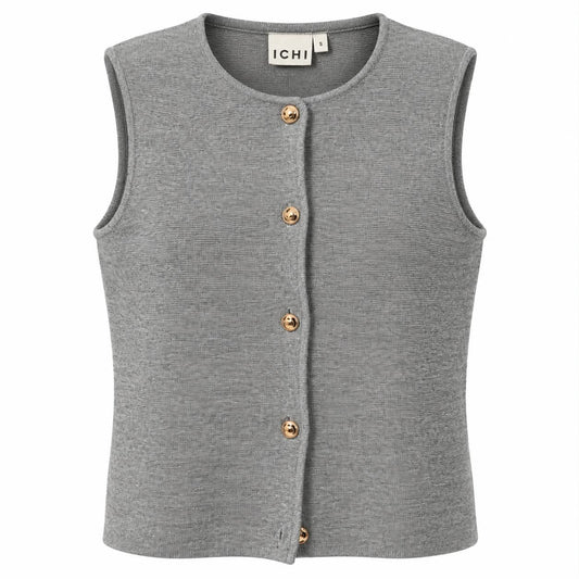 Veste sans manche ICHI 20126912-144201 Gris