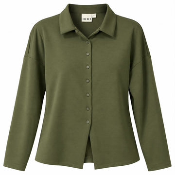 Chemise ICHI 20126930-190414 Kaki