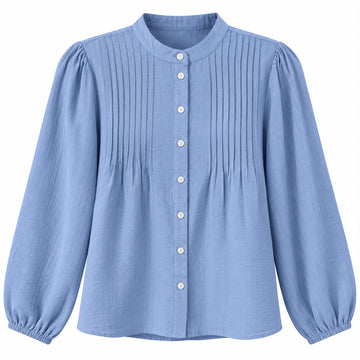Blouse ICHI 20127098-153932 bleu
