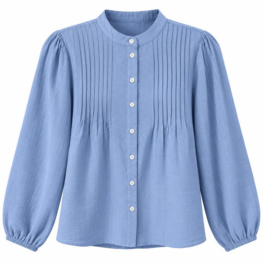 Blouse ICHI 20127098-153932 bleu
