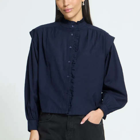 Blouse M Longue marine ICHI 20127265