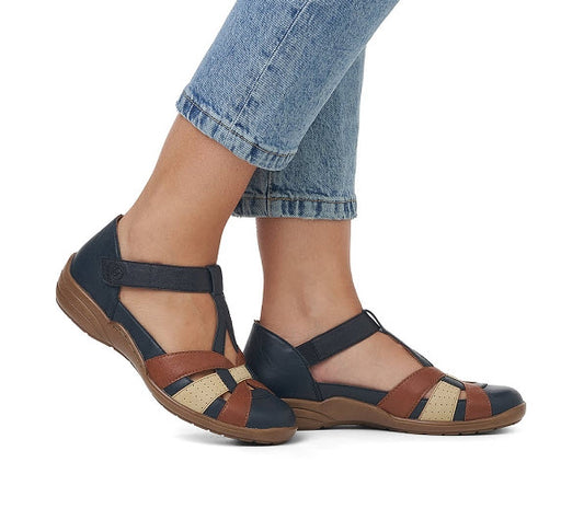 DISPONIBLE EN LIGNE SEULEMENT - REMONTE – SANDALE - R7601-14 (#72) – NAVY