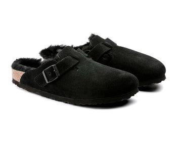 BIRKENSTOCK - BOSTON SHERLING - SUEDE - 259881 (#123) - NOIR
