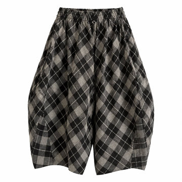 Pantalon gris à carreaux WENDY TRENDY 260087