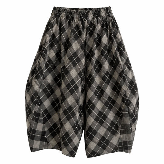 Pantalon gris à carreaux WENDY TRENDY 260087