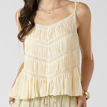 Camisole a lacet et bretelle nouées Femme Dex 2723503D