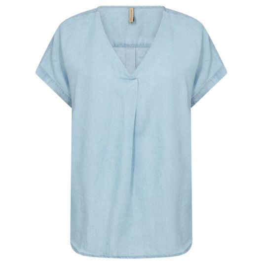 DISPONIBLE EN LIGNE SEULEMENT - SOYA CONCEPT - BLOUSE - LIV 55 - 4SU41151-2070 - BLEU PALE