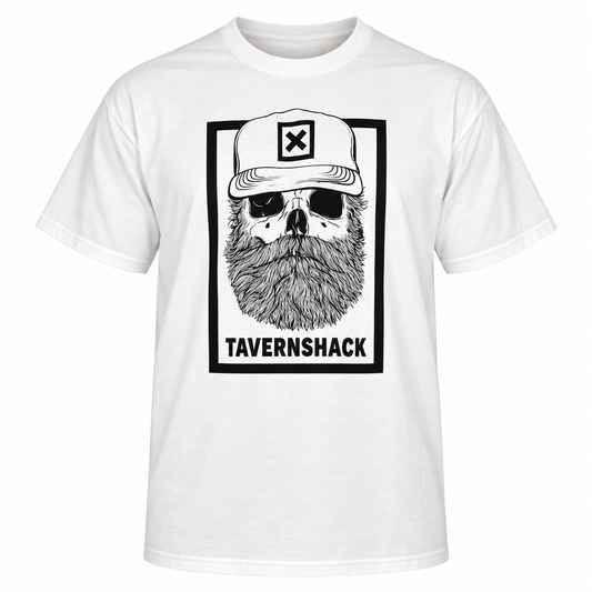 TAVERNSHACK - T-SHIRT BLANC LOGO ORIGINAL NOIR