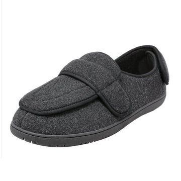 Pantoufle pour hommes en laine noire Physician M2 BKWB #5073