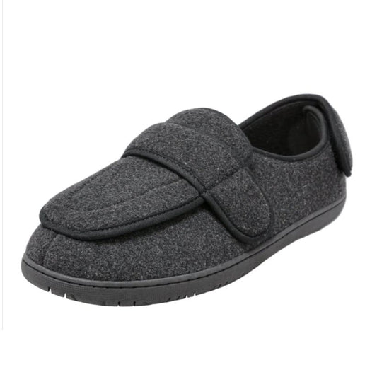 Pantoufle pour hommes en laine noire Physician M2 BKWB #5073