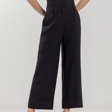 DISPONIBLE EN LIGNE SEULEMENT - LEZ A LEZ – PANTALON A PLIS – 7089E-000156 - NOIR