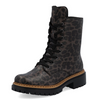 DISPONIBLE EN LIGNE SEULEMENT-Bottes femme noir à motifs léopard RIEKER - 72627-90 (#160)