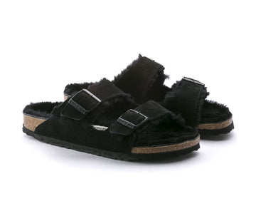 BIRKENSTOCK – ARIZONA SHERLING – SUEDE – 752661 (#124) – NOIR