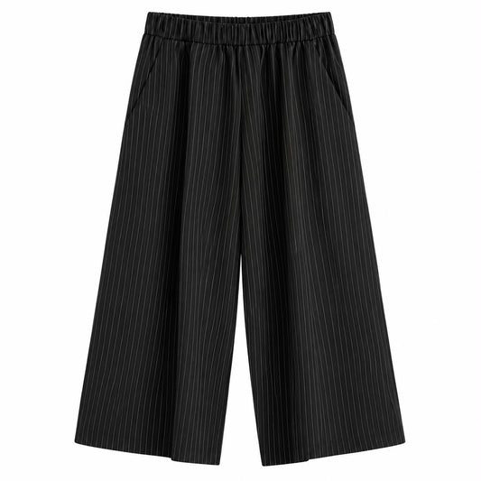 Pareo Trousers WENDY TRENDY 792024 Noir rayé gris