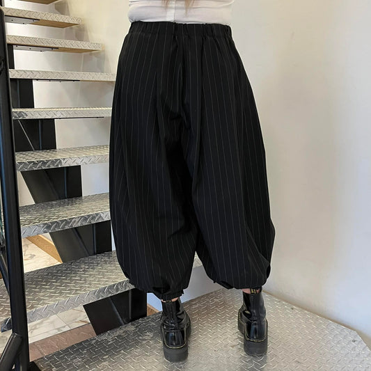 Pantalon Jupe Wendy Trendy #825141 Noir/Rayé