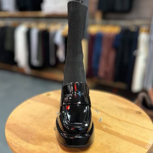 DISPONIBLE EN LIGNE SEULEMENT - AQUA-FLEX - BOTTE 28-CHEER - NOIR KINKLE PAT - (#18)