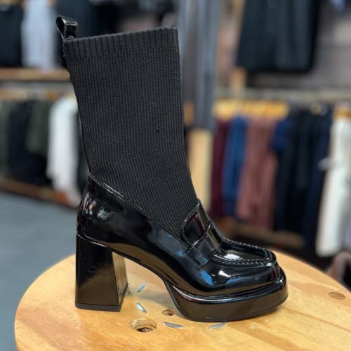 DISPONIBLE EN LIGNE SEULEMENT - AQUA-FLEX - BOTTE 28-CHEER - NOIR KINKLE PAT - (#18)