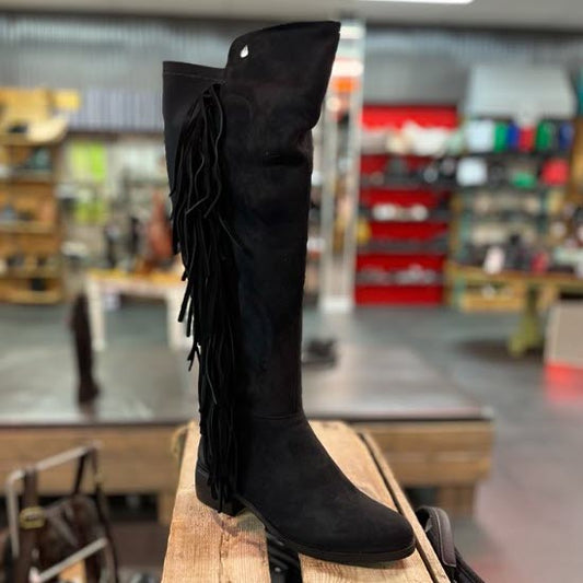 DISPONIBLE EN LIGNE SEULEMENT - AQUA-FLEX – BOTTE 28-PLUME-20 – NOIR SUEDINE – (#25)