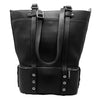 ANNICK LEVESQUE - SAC FOURRE-TOUT EN CUIR 2 EN 1 - ISOTHERME DETACHABLE - CHARLOTTE - NOIR