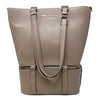 ANNICK LEVESQUE - SAC FOURRE-TOUT EN CUIR 2 EN 1 - ISOTHERME DETACHABLE - CHARLOTTE - TAUPE