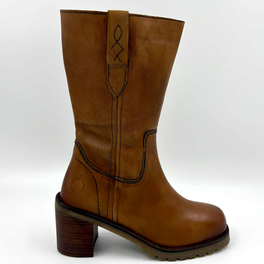 DISPONIBLE EN LIGNE SEULEMENT-Botte Femme Tan Smooth L'orange Claire-23 (#7)