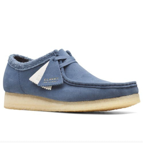 DISPONIBLE EN LIGNE SEULEMENT - CLARKS – WALLABEE – 2616606 (#217)– BLUE SUEDE