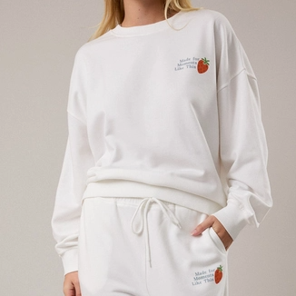 Crewneck Femme Blanc Le Lis 5283-2-BLANC